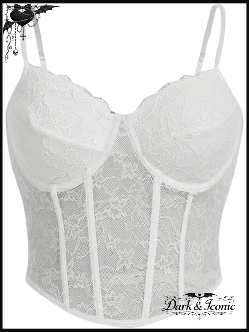 Plus Size Lace Corset Crop Top Boned Sweetheart Neckline Camisole Date Night